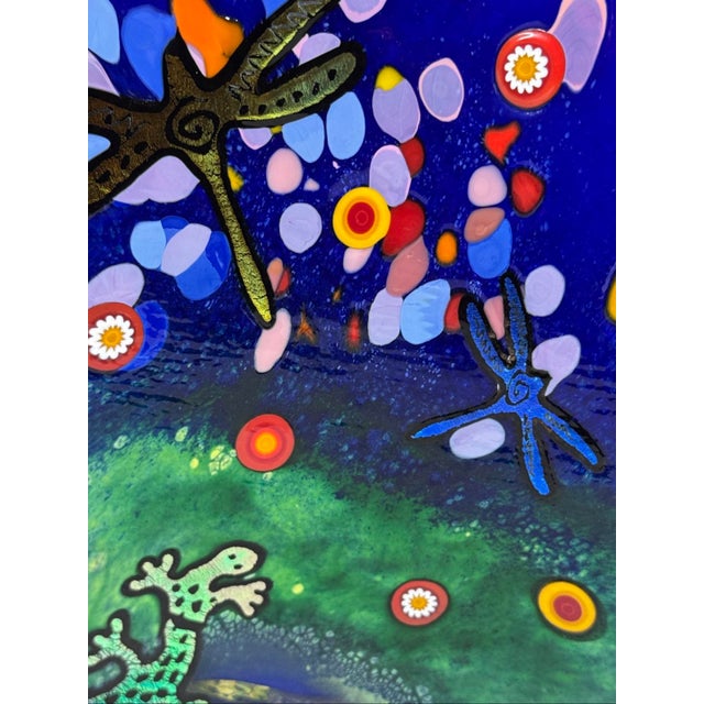 Mad Studios Multicolor Art Glass Vase Dichroic Butterfly Dragonflies Gecko For Sale In Phoenix - Image 6 of 12