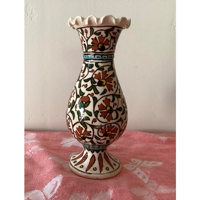 Vintage Turkish Kutahya Vase For Sale - Image 4 of 6