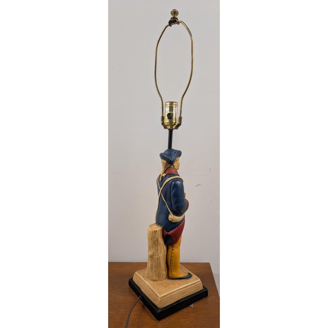 Vintage 1960 Colonial Soldier Table Lamp For Sale - Image 4 of 9