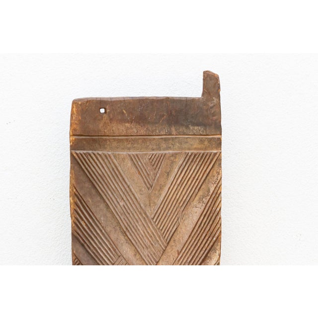 Tribal Tribal Bold Chevron Mali Antique Door For Sale - Image 3 of 8
