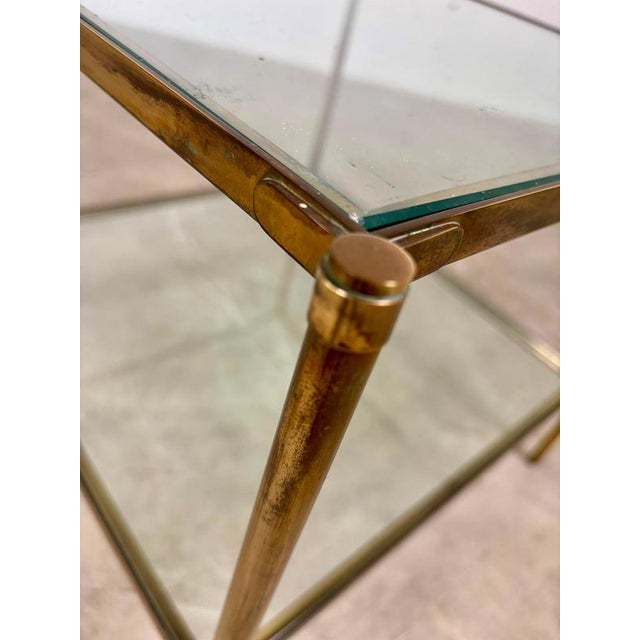 Silver Brass and Glass Tables T12 by C. Corradi Dellacqua for Azucena, 1960s, Set of 2 For Sale - Image 8 of 12