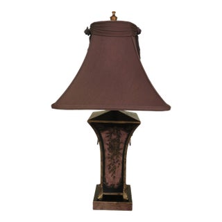 1990s Brandburn Gallery Toleware Regency Decorated Lamp For Sale