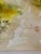 Late 20th Century Mid-Century Modern Abstract Landscape Mixed Media Painting by S. Shin - Framed For Sale - Image 4 of 6