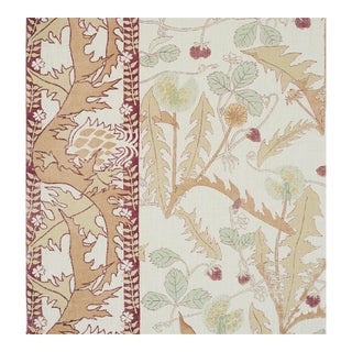 English Designer Robert Kime Dandelion Clock Linen Fabric- 5 1/2 Yards For Sale