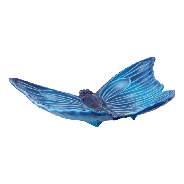 Bordallo Pinheiro Cloudy Butterflies by Claudia Schiffer Butterfly Catchall Tray For Sale