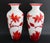 1900 - 1909 Antique Pair of Chinese Peking Glass Vases W/ Birds & Lotus Flowers, C1900, 10” For Sale - Image 5 of 14