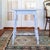 Farmhouse Early 20th Century Blue Painted Scalloped American Farmhouse Side Table For Sale - Image 3 of 18