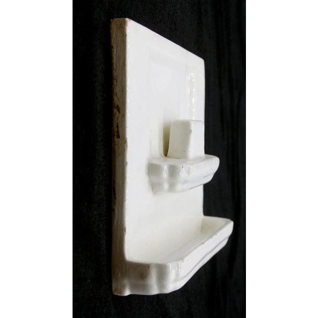 Traditional Mid 20th Century Imported Crackled White Ceramic Wall Tile For Sale - Image 3 of 6