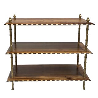 Three Tier Table With Bone Detail For Sale
