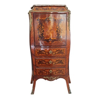 French Napoleon III Rosewood Secretaire with Inlays For Sale