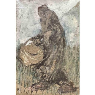 Gabriele Galantara, The Woman, 1905, Tempera and Ink For Sale