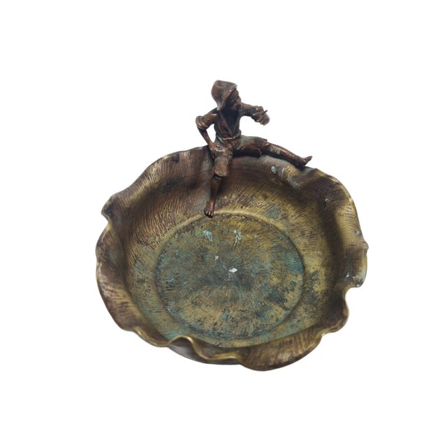 Art Nouveau Bronze Figurative Cigar Ashtray, Former Austro-Hungarian Empire, 1900s For Sale - Image 13 of 15
