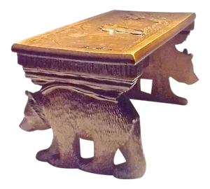 Antique Black Forest Carved Folding Mantel Shelf