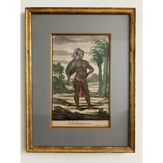 18th-Century Hand-Colored Ambianaeus Print by Jeremias Wolff For Sale - Image 4 of 4