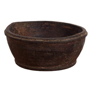Antique Carved Wooden Bowl For Sale