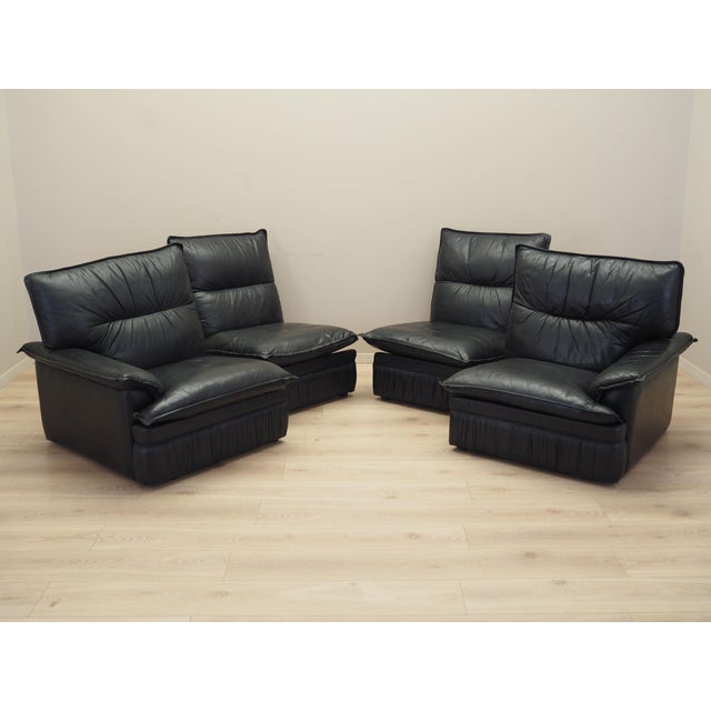The modular sofa was manufactured in the 1960s, Italian production. The sofa is covered with original upholstery. High-...