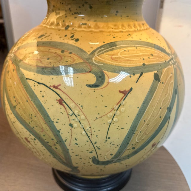 Ceramic Botanical Ceramic Ginger Jar Table Lamps, Pair For Sale - Image 7 of 12