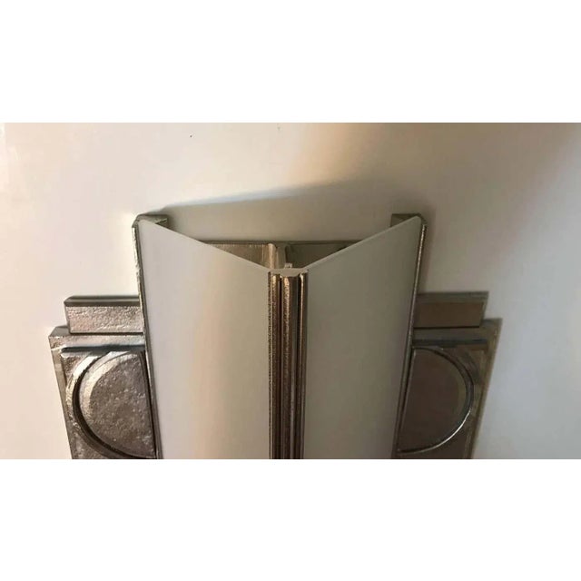 Pair of Geometric French Art Deco Wall Sconces For Sale In New York - Image 6 of 9