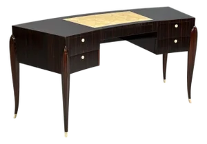 Émile-Jacques Ruhlmann Attr., Macassar Mahogany, Shagreen, France, 1900s