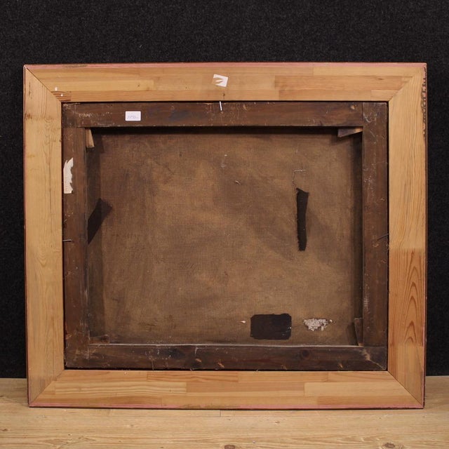 Spanish painting from the first half of the 20th century. Oil on canvas artwork in the antique style depicting a still...