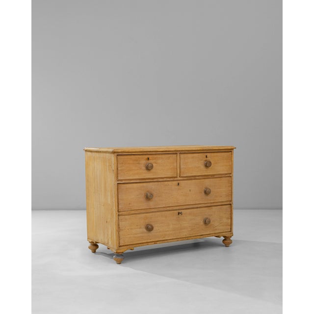 19th Century 19th Century English Wooden Chest Of Drawers For Sale - Image 5 of 18