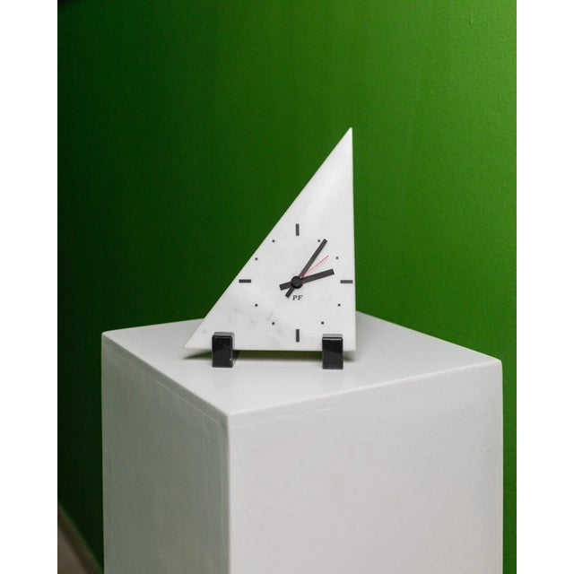 Vintage Marble Triangle Grandfather Clock, 1980s For Sale - Image 11 of 11