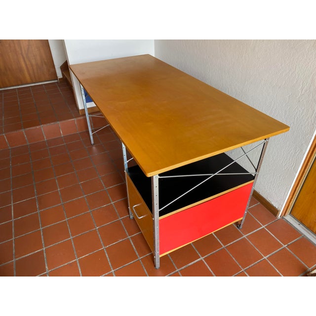 Herman Miller 1950s Eames Desk With File Drawer For Sale - Image 4 of 8