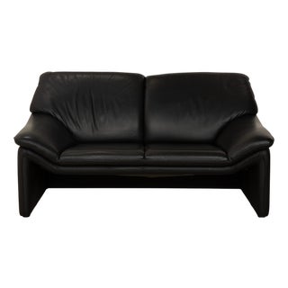 Atlanta 2-Seater Sofa in Black Leather from Lauser For Sale