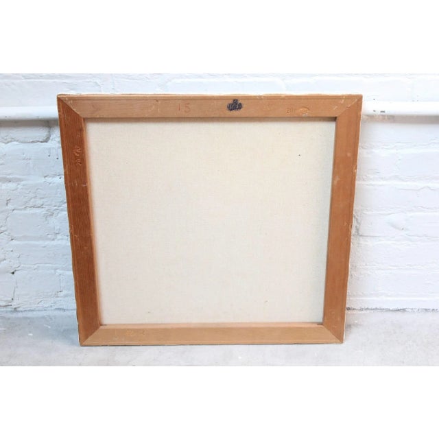 Gray Tonal Abstract Expressionist Oil on Canvas Cityscape by Louis M. Ponderoso For Sale - Image 4 of 13