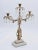 18th Century Cast Brass Three Candle Crystal Girandole on Marble For Sale - Image 4 of 12