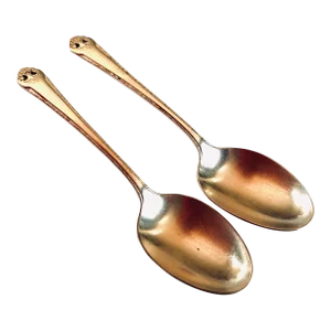Vintage Holmes & Edwards Silver Plated "Lovely Lady" Pattern Serving Spoons Set- 2 Pieces