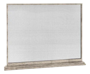 Aged Silver August Fireplace Screen Iron