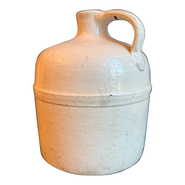 1920s Stoneware Beehive Jug With Strap Handle For Sale