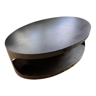 Noir Eclipse Oval Coffee Table For Sale