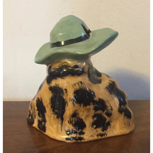 Antique 1920 Henri Delcourt Boulogne-sur-Mer French Art Deco porcelain figural inkwell. In the form of a stylish lady...