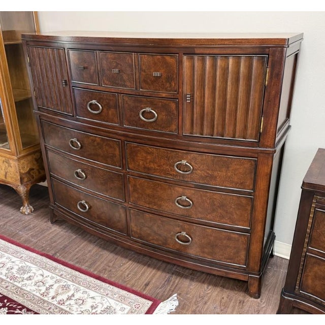 Universal Furniture Universal Furniture Transitional Burled-Finish Gentleman’s Chest For Sale - Image 4 of 13