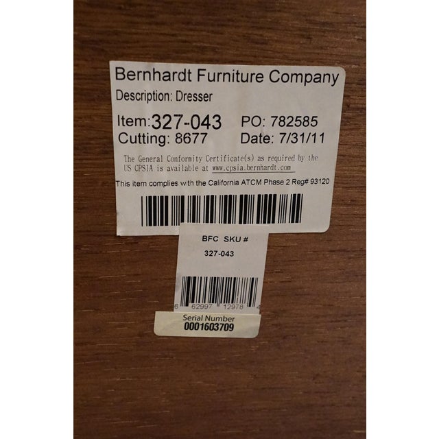 Bernhardt Furniture Solid Cherry Italian Neoclassical Tuscan Style 68" Double Dresser 327-043 For Sale - Image 14 of 15