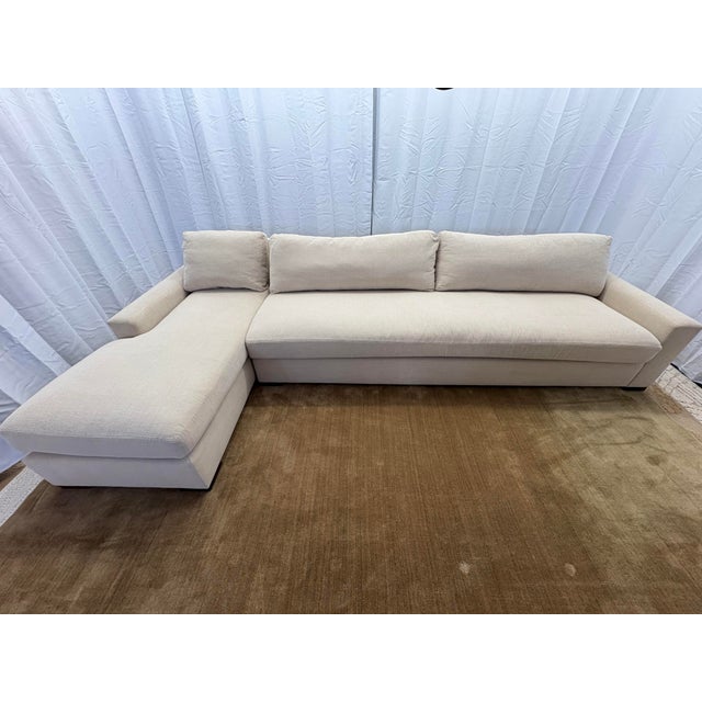 Rh Restoration Hardware Maxwell Left-Arm Bench-Cushion Chaise Sectional (Classic Depth) For Sale - Image 18 of 18