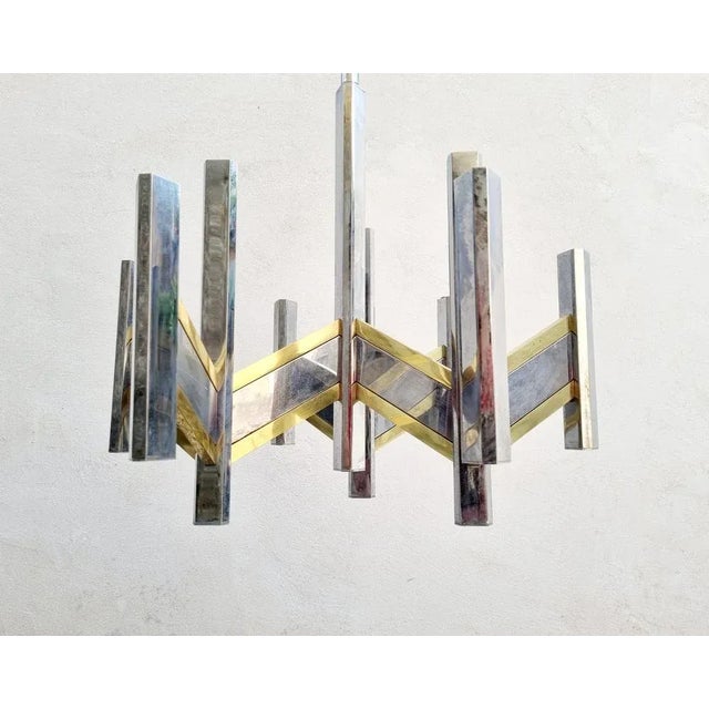 Mid-Century Modern Model Concorde Chandelier from Sciolari, Italy, 1970s For Sale - Image 4 of 13