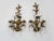 1960s Large Foliage Wall Lights with 3 Arms of Lights in Gold Metal, 1970s For Sale - Image 5 of 10