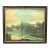 Antique Oil on Canvas Folk Art Painting of a Rustic Country River Village C1890 For Sale