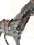Animal Skin Vintage Black Equestrian Horse Sculpture With Leather Saddle & Bridle For Sale - Image 7 of 12