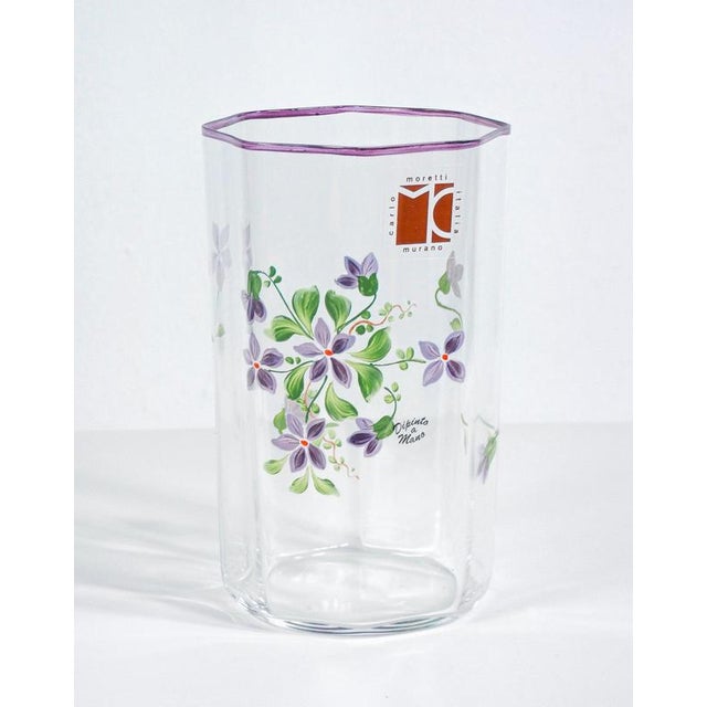 Hand-Painted Glasses by Carlo Moretti, Set of 34 For Sale - Image 10 of 18