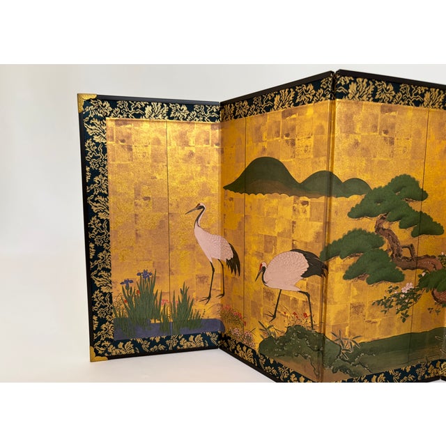 Mid 20th Century Vintage Japanese Miniature Table Screen For Sale - Image 5 of 10