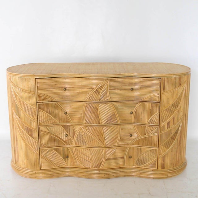 Curved Rattan Chest of Drawers For Sale - Image 17 of 18
