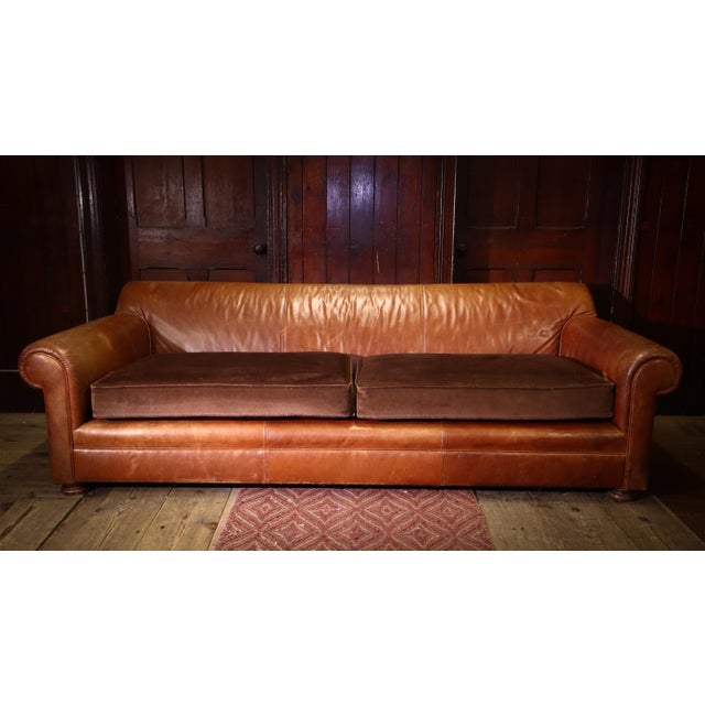 Vintage Four-Seater Sofa in Leather, 2010s For Sale - Image 9 of 13