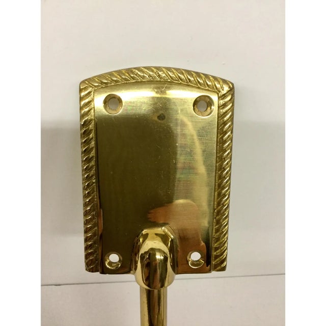 Pair of Vintage Brass Tassel Design Curtain Tieback Brackets For Sale In Portland, ME - Image 6 of 12