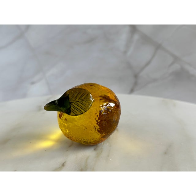 2020s Yuzu Lemon Glass Lamp FInial on Brass Hardware For Sale - Image 5 of 9