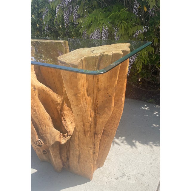 Biophilic Tree Trunk Console or Bar Height Table For Sale - Image 4 of 8
