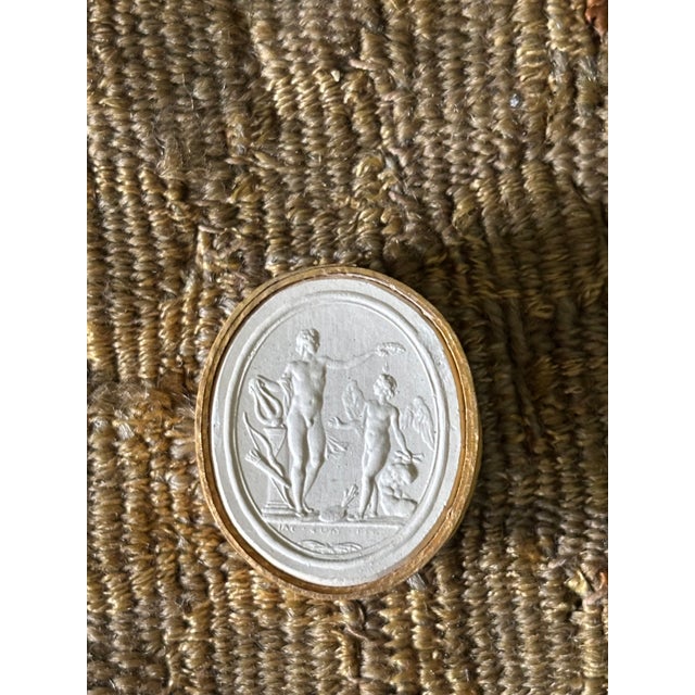 Early 19th Century Antique Italian Grand Tour Plaster Intaglios - Set of 6 (Group #10) For Sale - Image 5 of 11